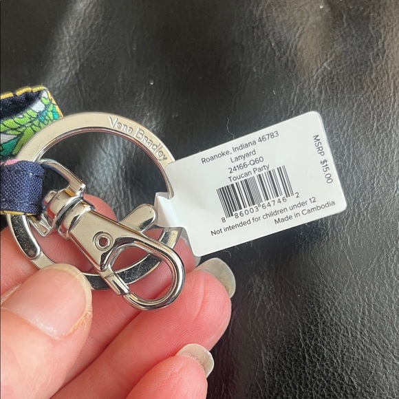 Vera Bradley Blue and Yellow Patterned ID/Key Holder - Picture 3 of 5